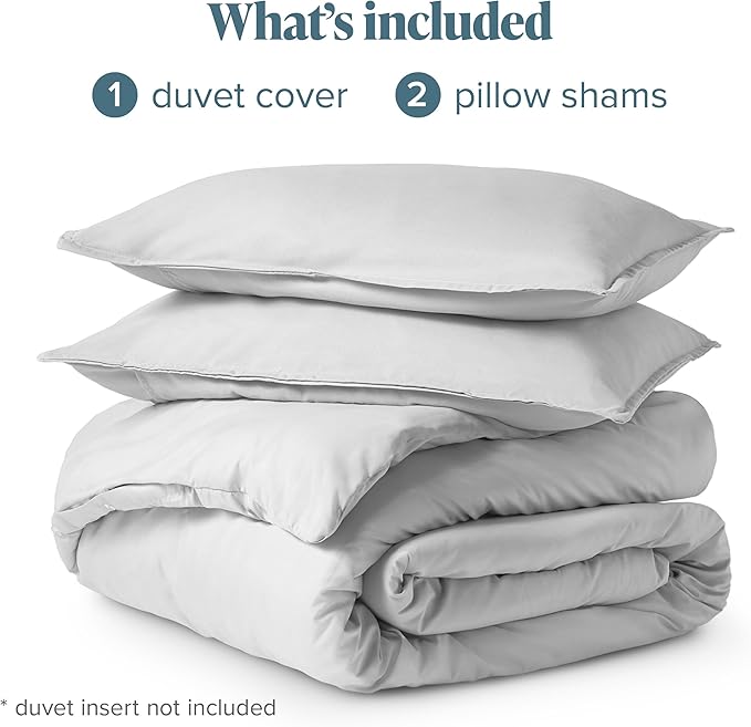 Bare Home Bedding Duvet Cover King Size - Premium 1800 Super Soft Collection - Lightweight, Cooling - Soft Breathable Bedding Duvet Cover (King, Cloud Grey)