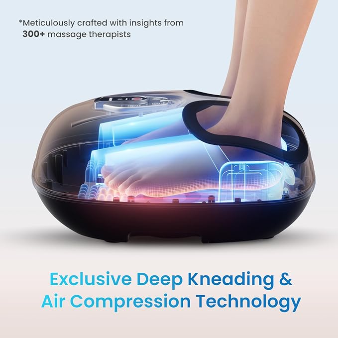 RENPHO Foot Massager Machine with Heat [2026 Upgraded], Shiatsu Foot Massager for Plantar Fasciitis, Christmas Gifts for Women, Cordless Control, Knead Away Fatigue, Soothe from Sole, BN