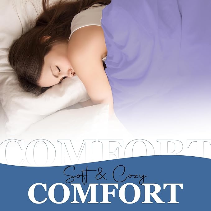 Thermee Micro Flannel Full/Queen Size Blankets, Lightweight All Seasons Cozy Blanket, Throw Blankets for Home and Living Room, Comfy & Soft Blanket for Couch, Machine Wash, No Pilling - Lilac