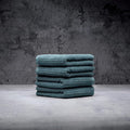 LUXOME Luxury Performance 4-Piece Hand Towel Set | Patented Quick-Dry Tech | Ultra Soft | 16" W x 30" L | Ocean