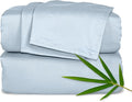 Pure Bamboo Split King Sheets, Genuine 100% Organic Viscose Derived from Bamboo Bed Sheet Set, Soft & Cooling, Double Stitching *Not for Split Top (Split King, Glacier)