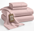 LANE LINEN California King Bed Sheets – 450 Thread Count Soft Sateen Sheets, Naturally Cooling & Breathable, 15” Deep Pocket Fully Elasticized Fitted Sheet, Hotel Bedding & Pillowcases, Sepia Rose