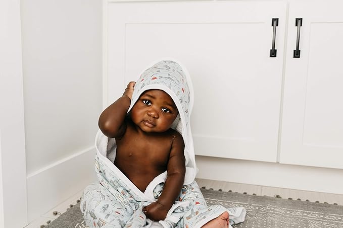Copper Pearl Hooded Bath Towels Premium Knit/Terry Cloth Baby Towels with Hood, Pockets, and Cool Designs - Great to Gift and Make Bath Time Fun - Baby Bath Towel, Trout