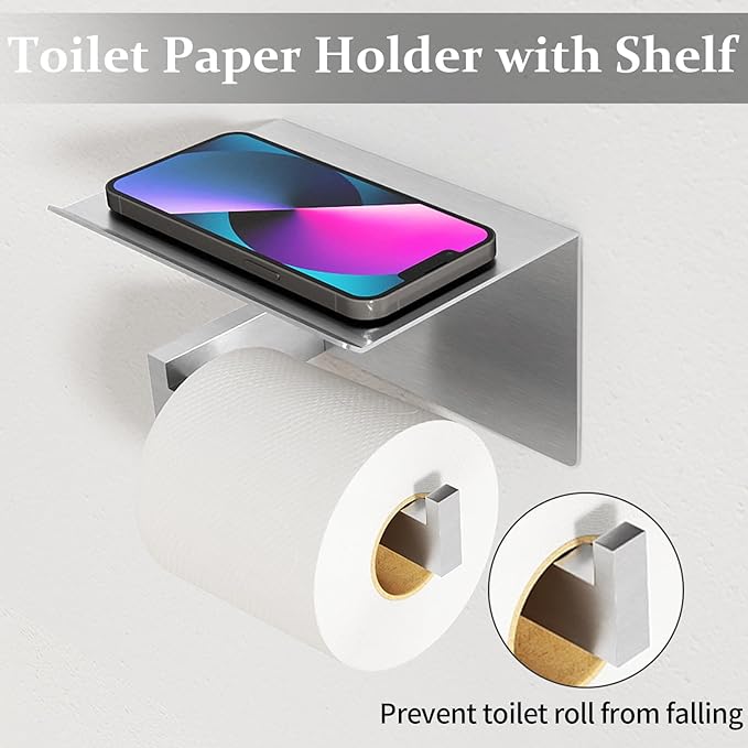 10-Piece Bathroom Hardware Accessories Set Brushed Nickel, 24 inch Towel Bar, Stainless Steel Towel Racks for Bathroom, Bath Towel Bar Set Wall Mounted