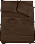 Utopia Bedding King Bed Sheets Set - 4 Piece Bedding - Brushed Microfiber - Shrinkage and Fade Resistant - Easy Care (King, Brown)