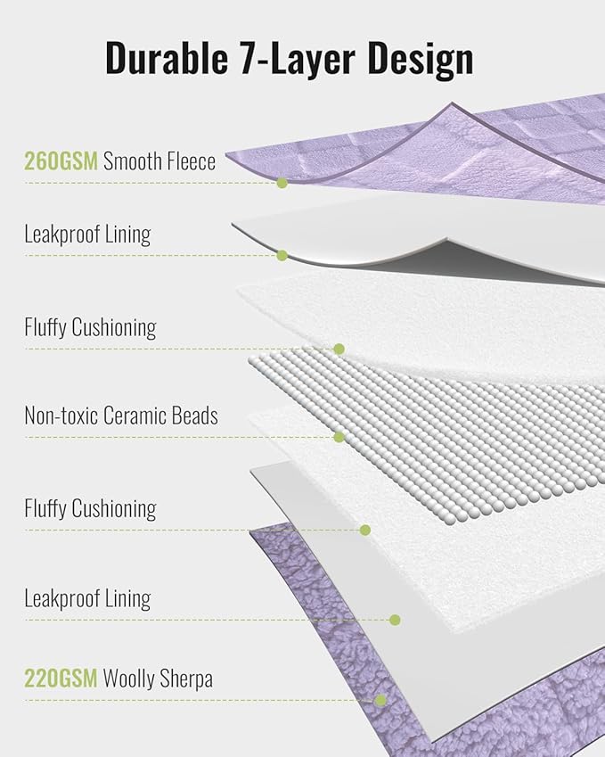 Uttermara Sherpa Fleece Weighted Blanket Queen Size 15lbs, 3D Jacquard Warm Sherpa Heavy Blanket for Adults, Soft Fuzzy Weighted Blankets for Couch Bed Sofa 60x80 Inches Lavender Fog