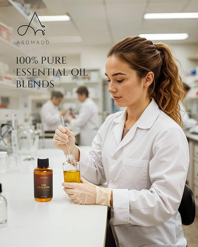 AROMADD 24K Celestia Diffuser Oil Inspired by Luxury Hotel Scent 3.38 Fl Oz (100ml), Aroma Diffuser & Hotel Fragrance Diffuser Oil, Essential Oil Diffuser for Aromatherapy, Long-Lasting