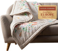 Maison d' Hermine Throw Blanket for Couch Lightweight Soft Warm Breathable Cotton Throw Blankets for Bed Girls Boys Women Men Gifts Sofa Travel Living Room Chair Bedding (50"x60", Ibiza)