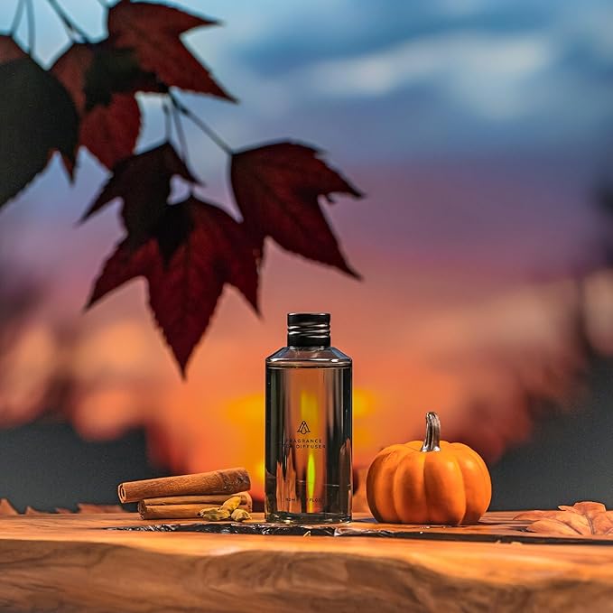 AromaPlan Hotel Scent Diffuser Oil Pumpkin Spice 5 Fl Oz (148ml) Fall Collection –Luxury Hotel & Home Fragrance Oil - Non Toxic - Made in USA - Bigger Bottle, Bolder Aroma & Longer Lasting