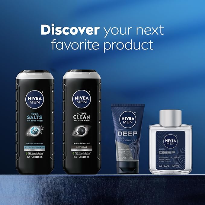 NIVEA Rock Salts Body Wash 16.9 oz - 3 Pack