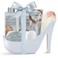 Tropical Coconut Christmas Gifts for Women Spa Basket, High Heel Bath Set with Shea Butter & Exotic Oils, Mother's Day Gifts for Mom, Her, Wife