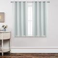 Joydeco White Curtains 45 Inches Long 2 Panels Set, Thermal Insulated Long Curtains& Drapes 2 Burg, Room Darkening Grommet Drapes for Living Room Bedroom Window (W52 x L45 Inch, Greyish White)