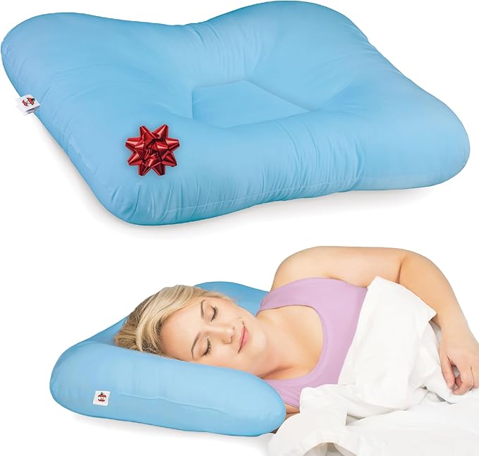 Core Products Tri-Core Cervical Support Pillow – Firm Orthopedic Neck Pillow for Pain Relief, Great Gift for Back and Side Sleepers – Ergonomic Contour Pillow – Assembled in USA, Petite Size