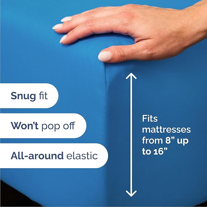 Cal King Size 4 Piece Sheet Set - Comfy Breathable & Cooling Bed Sheets Set - Hotel Luxury Bedding for Women, Men, Kids, Teens, Boys & Girls - Deep Pockets, Soft, Wrinkle Free - Oeko-Tex - Royal Blue
