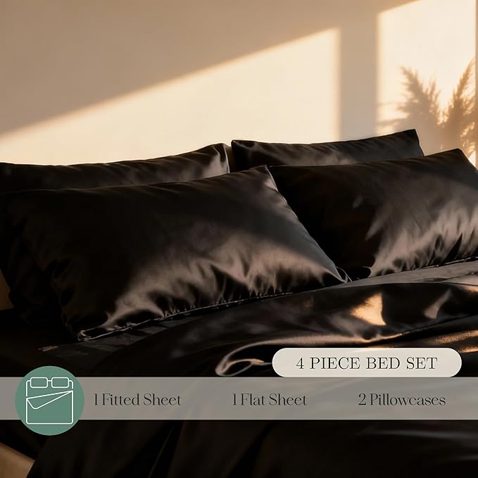 Eucalyptus Sheets - Infused with Silver for Anti-Odor, Softer Than Silk Fibers, More Cooling Than Cotton - Perfect for Hot Sleepers & Sensitive Skin - 100% Tencel Lyocell - King Sheet Set