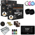 SteamSpa Steam System 15kW Steam Shower Generator with Bluetooth Wifi, Quickstart Continous Steam, Advanced Touch Pad Screen, Chroma Lights, Drain Pan and Auto Drain Oil Rubbed Bronze RVBS1500ORB-A