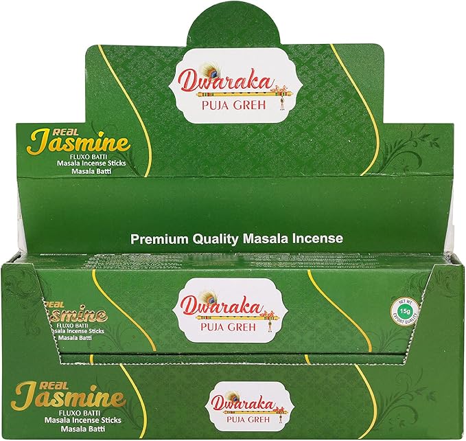 Dwaraka - Incense Sticks - Jasmine, 100 Sticks, All Natural, Chemical Free