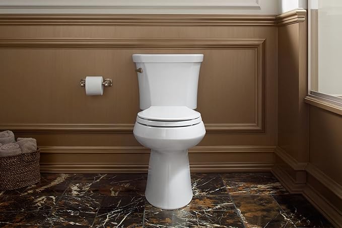 KOHLER K-4636-7 Cachet Elongated, Grip-Tight Bumpers, Quiet-Close Release Hinges, Quick-Attach Hardware, No Slam Toilet Seat, Black