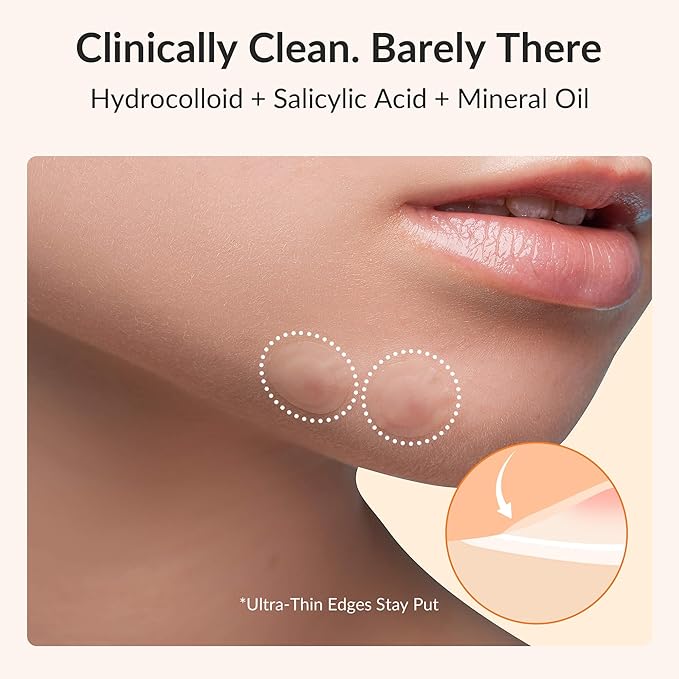 Korean Pimple Patches – Invisible Acne Stickers with Salicylic Acid & Hydrocolloid, Miracle Patches for Pimples Zit Stickers Blemish Dots Pimple Stickers for Face Overnight Healing - 72 Count