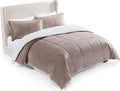 UGG Blissful Comforter Set with 2 Pillow Shams Reversible White Comforter Plush Fluffy Warm Bed Set Premium Hypoallergenic Down Alternative Bedding Breathable, King/California King, Brown Fawn