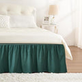RIMELA Emerald Green Bed Skirt Queen Size 18 Inch Drop, Wrap Around Elastic Bedskirt, Dust Ruffle for Adjustable Bed Base Machine Washable Easy to Install Bed Skirts