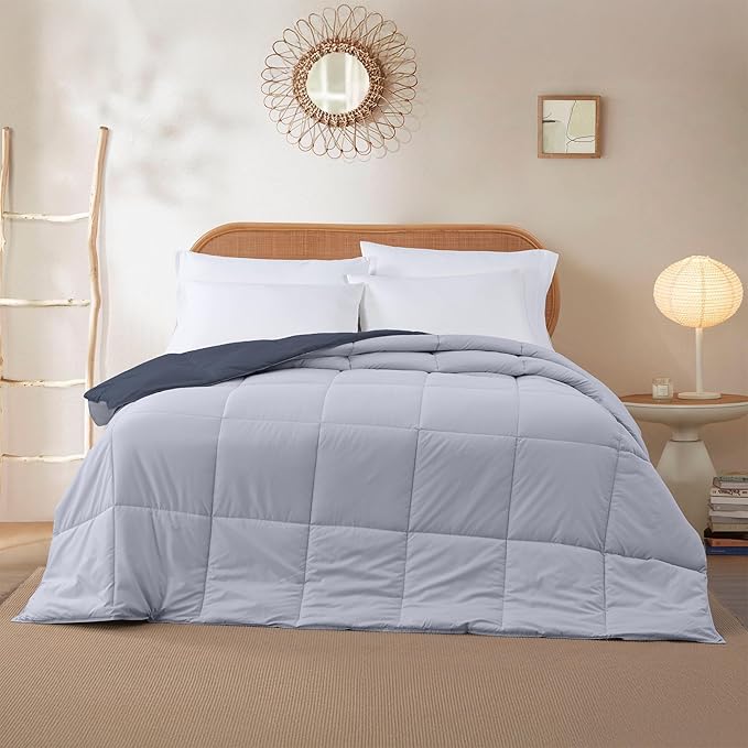 Modern Threads Down Alternative Reversible Comforter Denim/Cloud Blue Twin