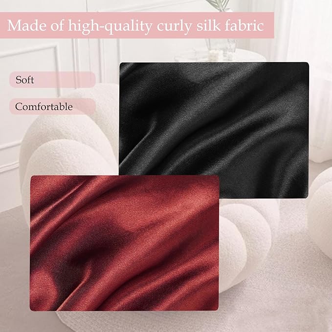 Satin Bonnet Double Layer Silk Bonnet for Sleeping Women Hair Care for Natural Curly