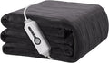 Electric Heated Blanket 62"x84" Twin Size, Soft Coral Fleece with 4 Heating Levels and 10 Hours Auto-Off, Machine Washable, Cozy Plush Fabric for Home, Dark Gray