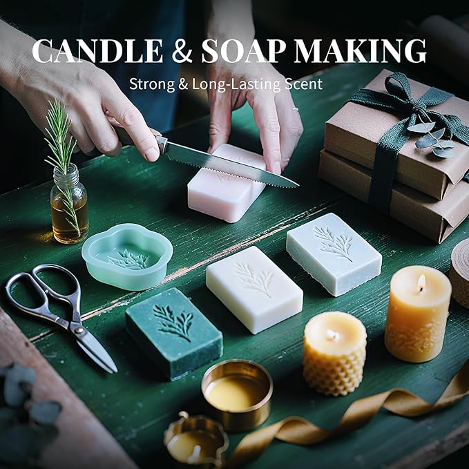 SU JUABA 4 Fl Oz Pine Needle Essential Oil, 100% Natural Aromatherapy Oil for Diffuser, Skin, Hair, Candle & Soap Making - 118ML