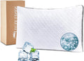 Tencel Standard Bed Pillows, Shredded Memory Foam Pillows, Adjustable Bed Pillow for Sleeping, 18"x26"Cooling Tencel Circular Knit Pillows for Side, Back, Stomach Sleepers（Pack of 1）