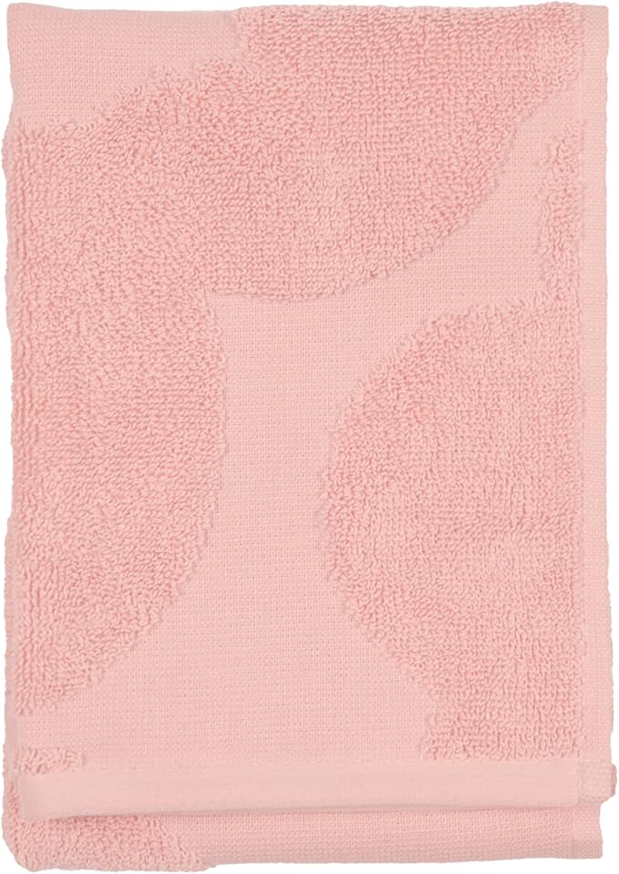 MARIMEKKO Unikko Terry Cotton Guest Towel (Pink) – Floral Patterned Guest Towels – 20 in x 12 in