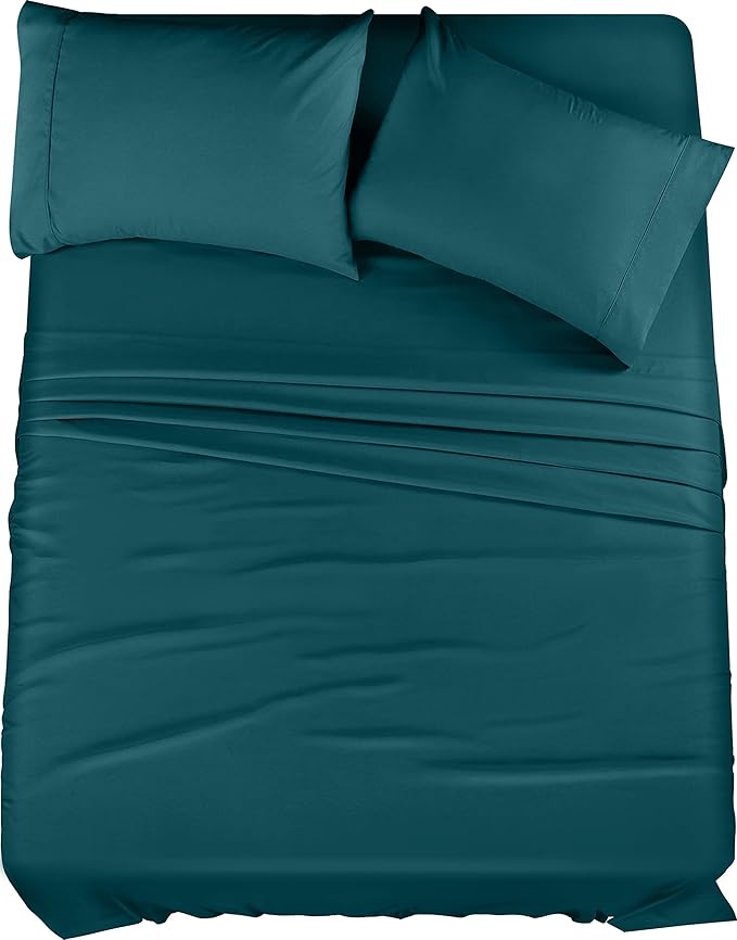 Utopia Bedding Full Bed Sheets Set - 4 Piece Bedding - Brushed Microfiber - Shrinkage and Fade Resistant - Easy Care (Teal Green)
