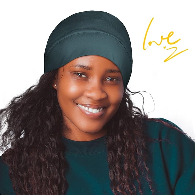 OLESILK 100% Mulberry Silk Bonnet for Sleeping Women, Silk Hair Wrap for Sleeping, Silk Sleep Bonnet for Women&Men, Real Silk, Not Satin, Dark Grey