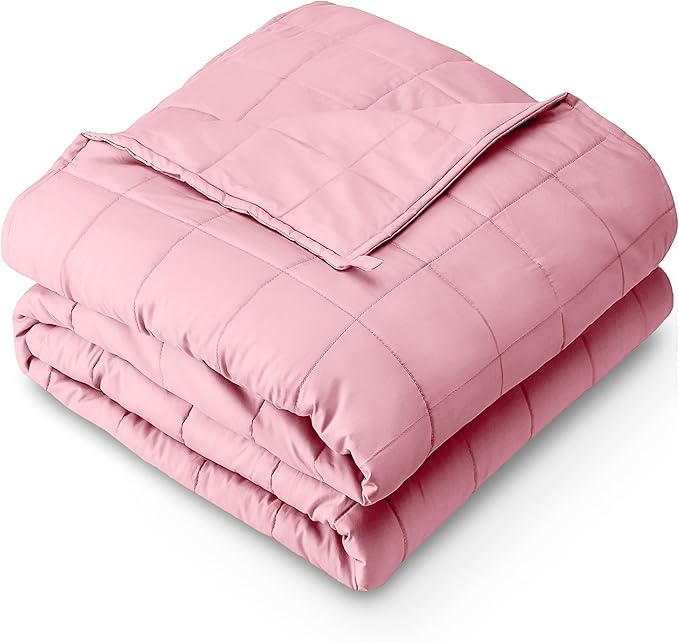 Bare Home Weighted Blanket 40"x60" 10lbs, Light Pink