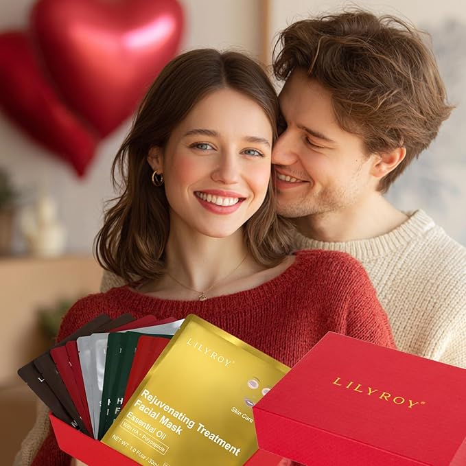 Facial Mask Set for Women and Girls Christmas Gifts - Luxury Facial Mask Kit, Bath and Body Gift Set for Women, Gift for Men | Perfect Gifts for Valentine's, Birthday, Mothers Day Gifts for Mom