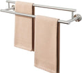 Alise Double Bath Towel Bars,20 Inch Towel Racks for Bathroom Wall Mounted,SUS304 Stainless Steel Towel Holder,Space-Saving Towel Hanger,Modern Decor Towel Rod,Brushed Nickel Towel Rail,GYT6902-500-LS