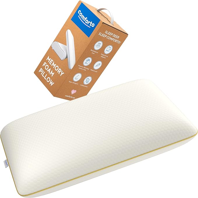Orthopedic Cervical Pillow – Memory Foam Neck Pillow for Sleeping – Contour Ergonomic Pillow for Neck and Shoulder Pain Relief