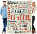 Name Blanket Personalized Blanket for Adult Kids Flannel Customize Throw Blanket Custom (Color 08, 40 x 50 Inches)