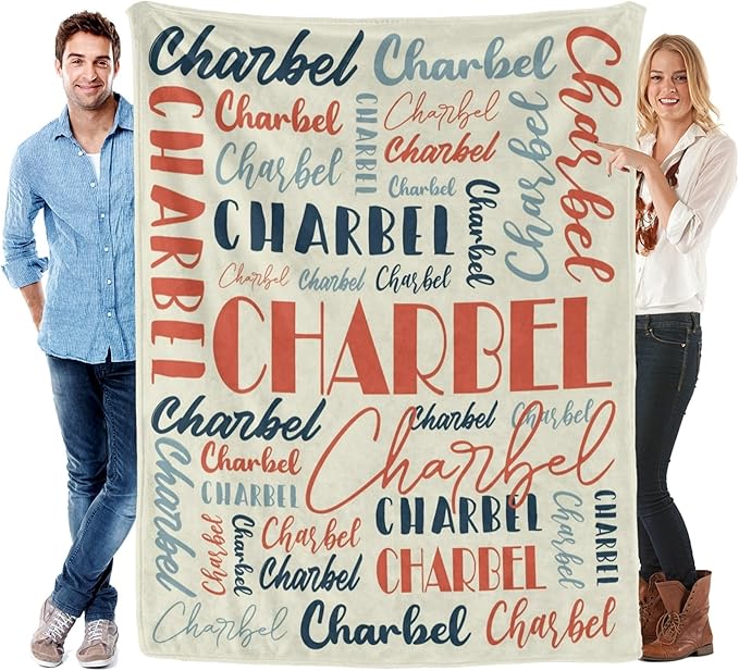 Name Blanket Personalized Blanket for Adult Kids Flannel Customize Throw Blanket Custom (Color 08, 40 x 50 Inches)