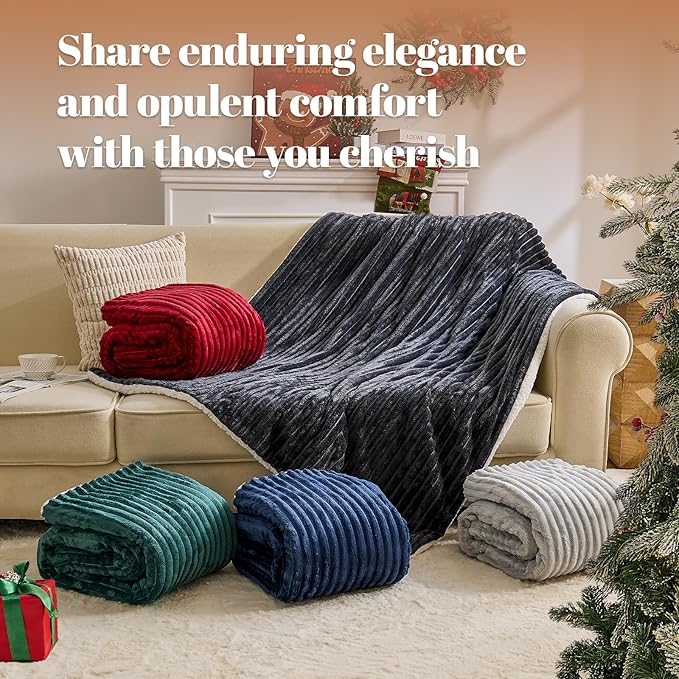 Electric Heated Blanket Queen Size Dual Control - 84"x90" Fast Heating Bed Blankets with 6 Heating Levels & 10 Hours Auto Off, Soft Ribbed Flannel, Over-Heat Protection ETL, Light Gray