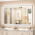 SMIROR 60x 40 Black Framed LED Bathroom Mirrors, Smart Vanity Mirrors with Lights, Front Lighted and Backlit, Dimmable, Anti-Fog, Shatterproof, ETL Listed (Horizontal/Vertical)
