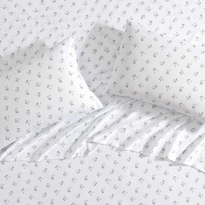 Wrangler - Twin Bed Sheets, Ultra-Soft & Lightweight Bedding with Matching Pillowcase, Lightweight Bed Set for All Season Comfort, Oeko-Tex Certified (Sketchy Ditsy Green)
