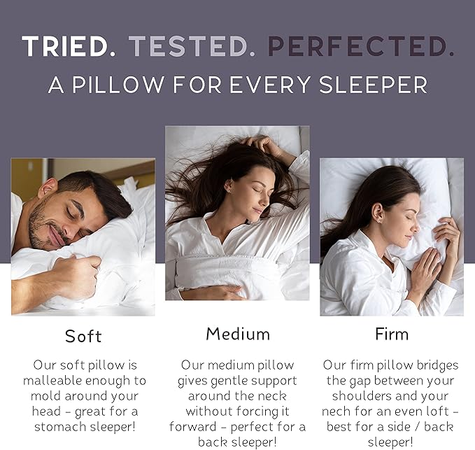 Lincove Cloud Natural Canadian Down Pillow, White Luxury Sleeping Pillow - 625 Fill Power, 500 Thread Count Cotton Shell, Made in Canada, King - Soft, 1 Pack