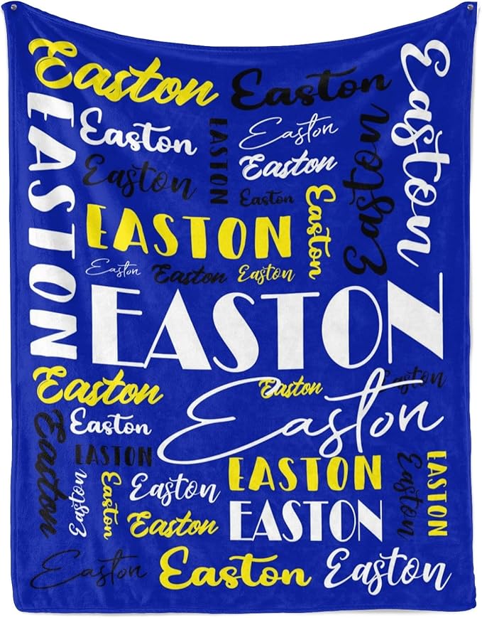 Name Blanket Personalized Blanket for Adult Kids Flannel Customize Throw Blanket Custom (Color 21, 60 x 80 Inches)