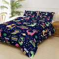 Dinosaurs in Space Full Comforter Set，Full Size Bedding Set for Boys Dinosaurs，with 1 Comforter with 2 Pillow Case
