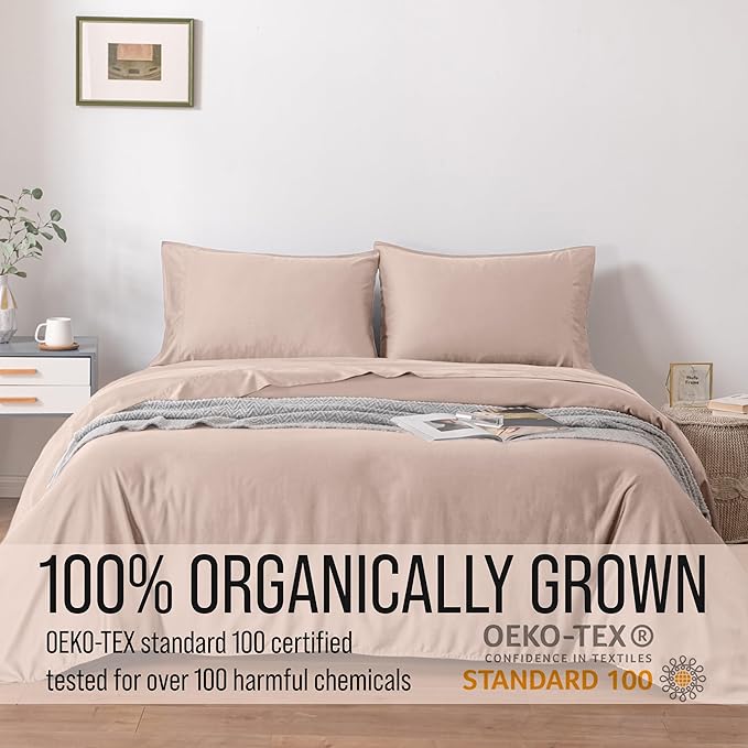 Bella Coterie Luxury Bamboo Viscose Full Size Sheet Set | 100% Organically Grown | Ultra Soft | Cooling for Hot Sleepers | 18" Deep Pocket [Dusty Rose]