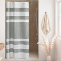 Madison Park Shower Curtain Spa Waffle Weave Stall Shower Curtain for Bathroom 3M Scotchgard Moisture Management, Spa Quality Modern Shower Curtains for Bathroom, Stall 36x72'' Grey