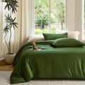 DOZ Duvet Cover Set, 100% Viscose derived from Bamboo, Organically Grown, Buttery Soft, Cooling Duvet Covers, High GSM, 1 Duvet Cover and 1 Pillowcase, 70"x90" (Forest, Twin/Twin XL)