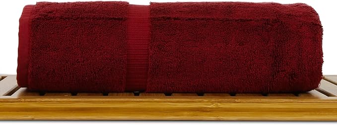 Luxury Hotel & Spa Ultra Soft Bath Towels 100% Turkish Cotton - Cranberry - Set of 2