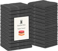 Reed&Pick 24 Pack Dark Grey Hand Towels 100% Cotton Spa Towels – 16x26 inches Highly Absorbable Facial Gym Towel Hair Towels and Face Bulk Small Towel (Not Bleach Proof)